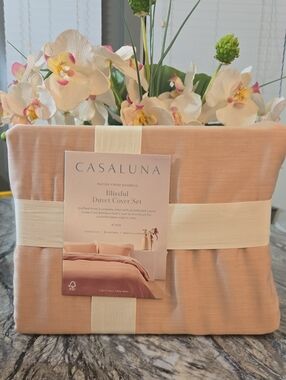 Casaluna Blissful Duvet Cover Set - Peach Pink